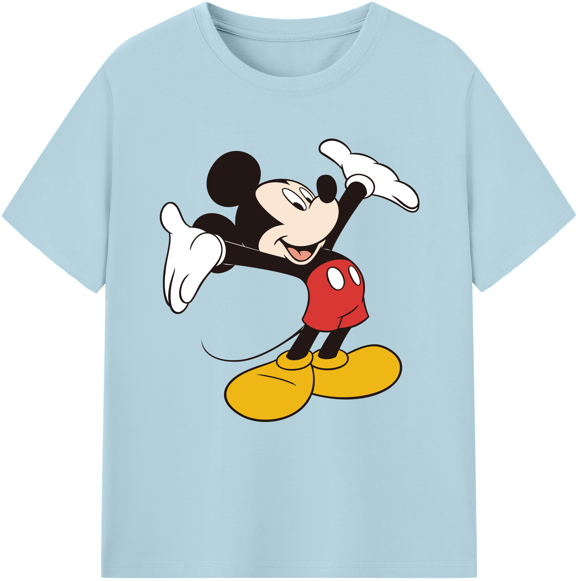 （画像用） ミッキーマウス Mickey Mouse 綿100％半袖Tシャツ（フロントプリント）